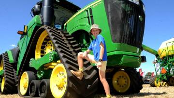MACHINERY: Henry Kinsman, 11, at the Wimmera Machinery Field Days in 2017. Picture: FILE