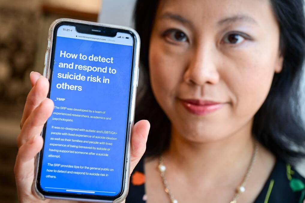 Dr Carina Chan was one of the co-designers of The Suicide Response Project, a website to help people better identify and respond to suicide risk in their family members and friends. Picture: BRENDAN McCARTHY