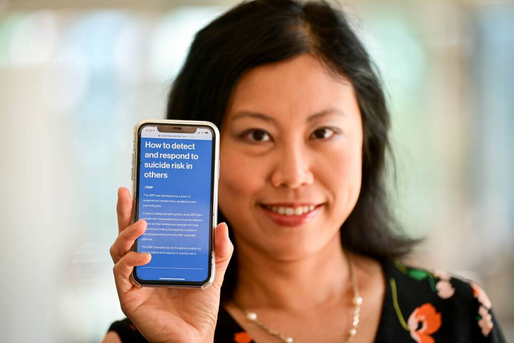 Dr Carina Chan was one of the co-designers of The Suicide Response Project, a website to help people better identify and respond to suicide risk in their family members and friends. Picture: BRENDAN McCARTHY 