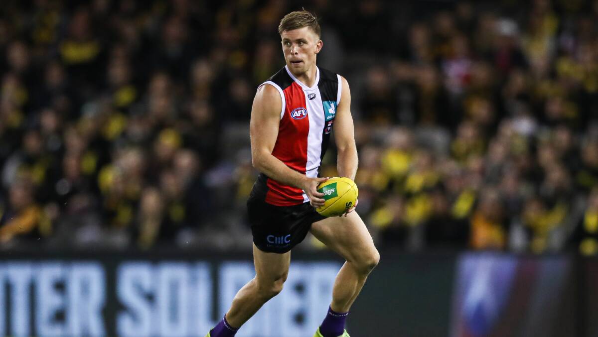 Horsham's Seb Ross will play his 150th game for St Kilda, when they face North Melbourne in their round 11 clash on Saturday. Picture: COREY SCICLUNA 