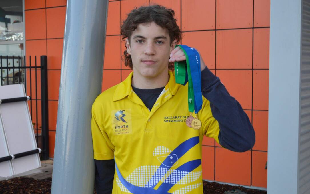 STAR: 17-year-old Horsham swimmer Deacon Briggs has just been selected for the SSV Team Vic Swimming Team. Picture: MATT HUGHES