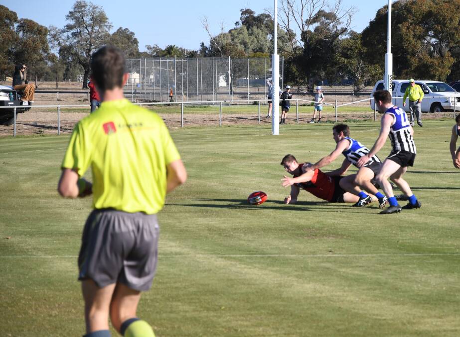 OFFICIAL SPIKE: More people are taking up football umpiring in the Wimmera. Picture: MATT HUGHES