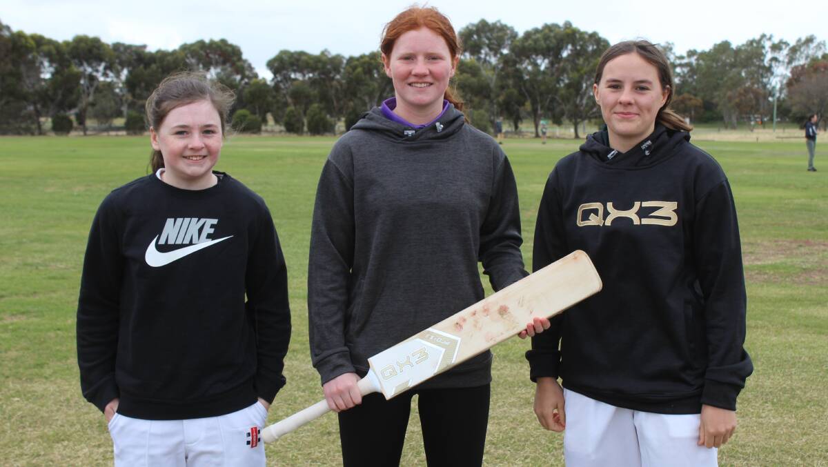 YOUNG GUNS: The Wimmera's Lilly Reading, Adelle Weidemann and Ava Clark have all been selected for the Western Waves under 15 side. Picture: CONTRIBUTED