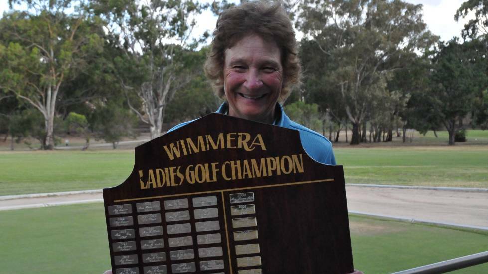 CONTEST: Sue Walter after winning the Wimmera District Golf Association Ladies' Championship in 2020. This year's Championships are set to be hotly contested. Picture: FILE