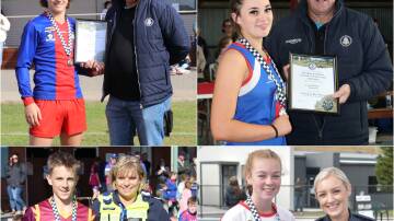 STARS: Round three Blue Ribbon award winners Caleb Hurley, Shannon Taylor, Tylea Scrimizzi and Annabelle Price. Pictures: CONTRIBUTED