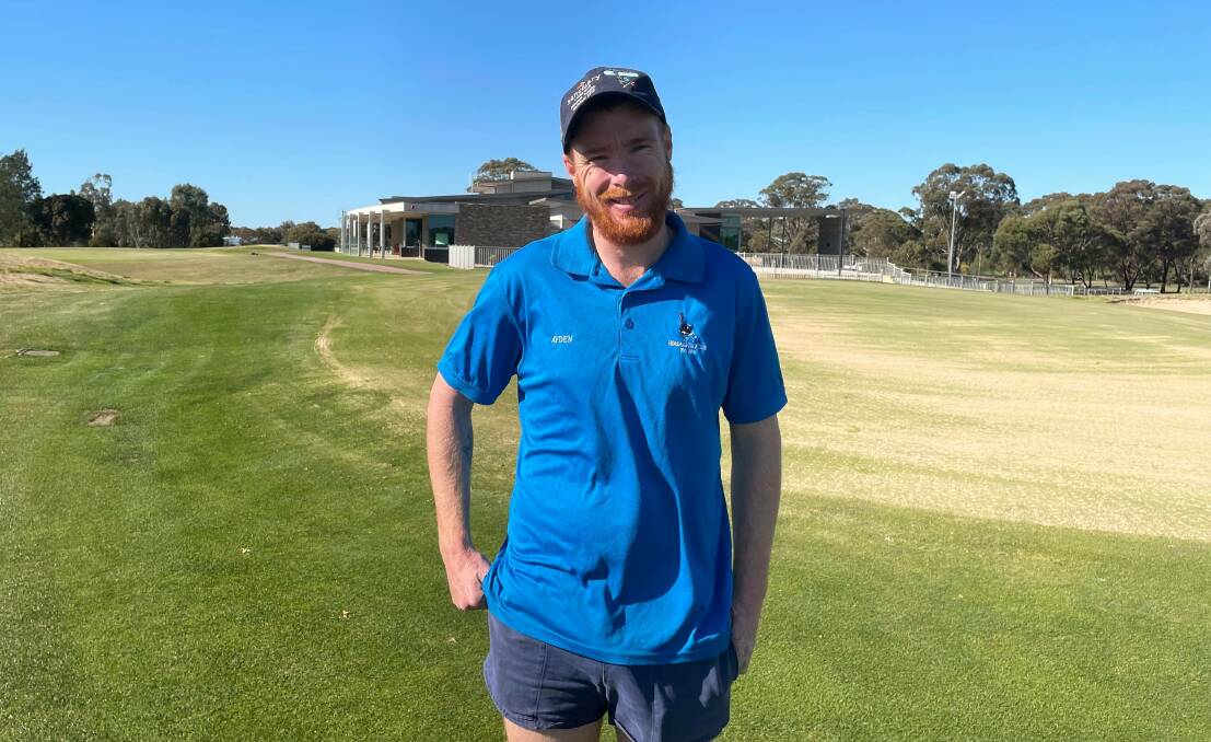 READY: Horsham Golf Club superintendent Ayden Roberts, is one of the faces who have been working hard. Picture: MATT HUGHES