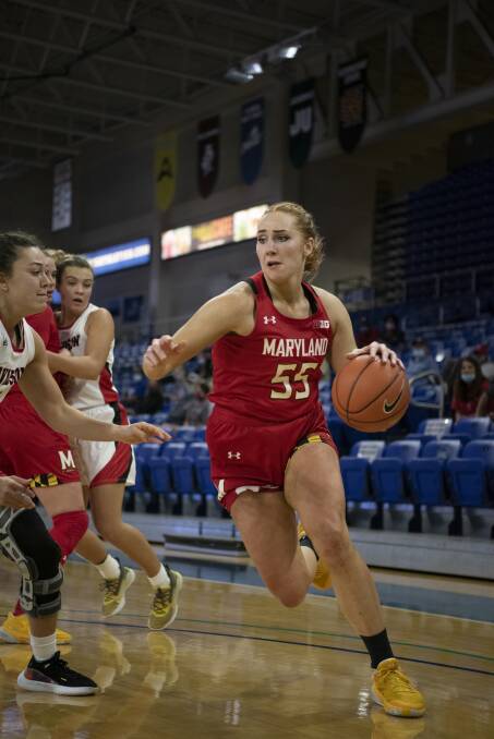 STAR: Warracknabeal's Chloe Bibby in action for Maryland. Picture: UNIVERSITY OF MARYLAND