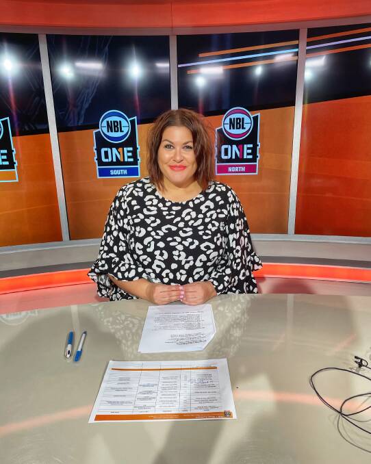 Award-winning sports journalist Megan Hustwaite (pictured here hosting the NBL1 Show) started her journalism career at the Wimmera Mail-Times. Picture: CONTRIBUTED