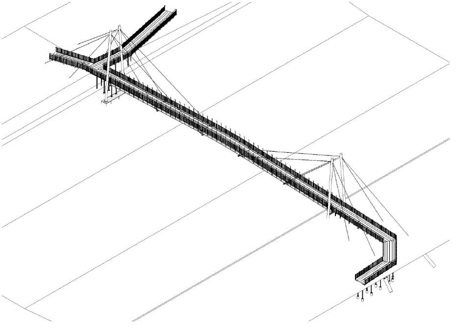 DESIGN: An artist's impression of what the completed pedestrian bridge will look like. 