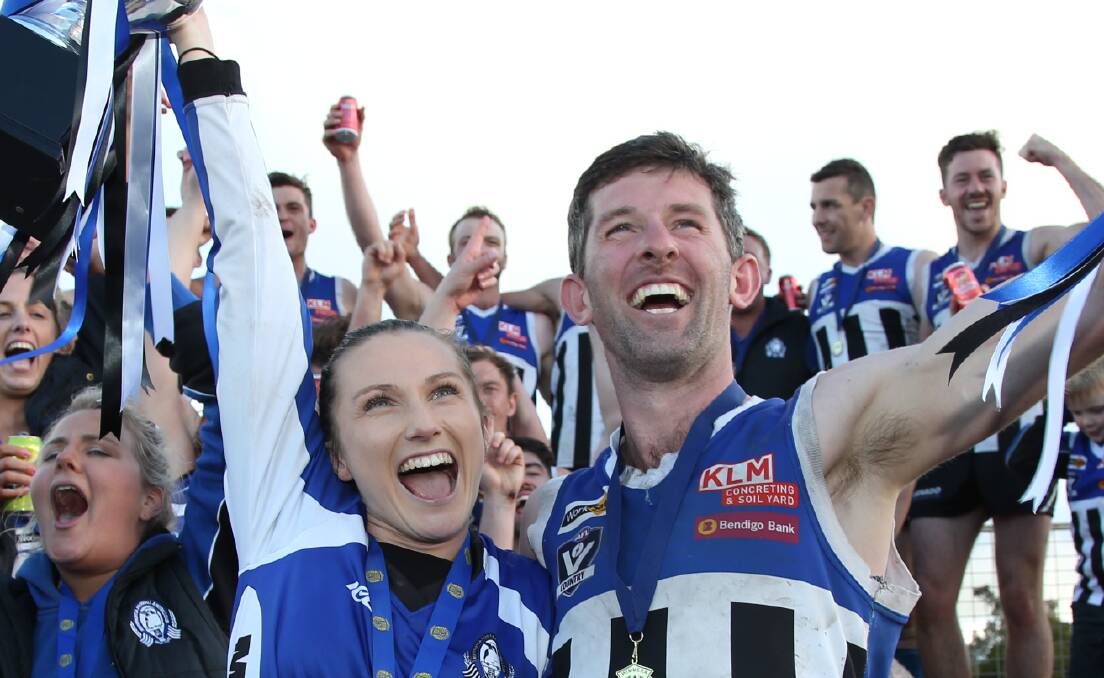 PREMIERSHIP COACH: John Delahunty lead Minyip-Murtoa to the 2019 premiership off the back of an unbeaten season, breaking a 21-year flag drought. Picture: PETER PICKERING