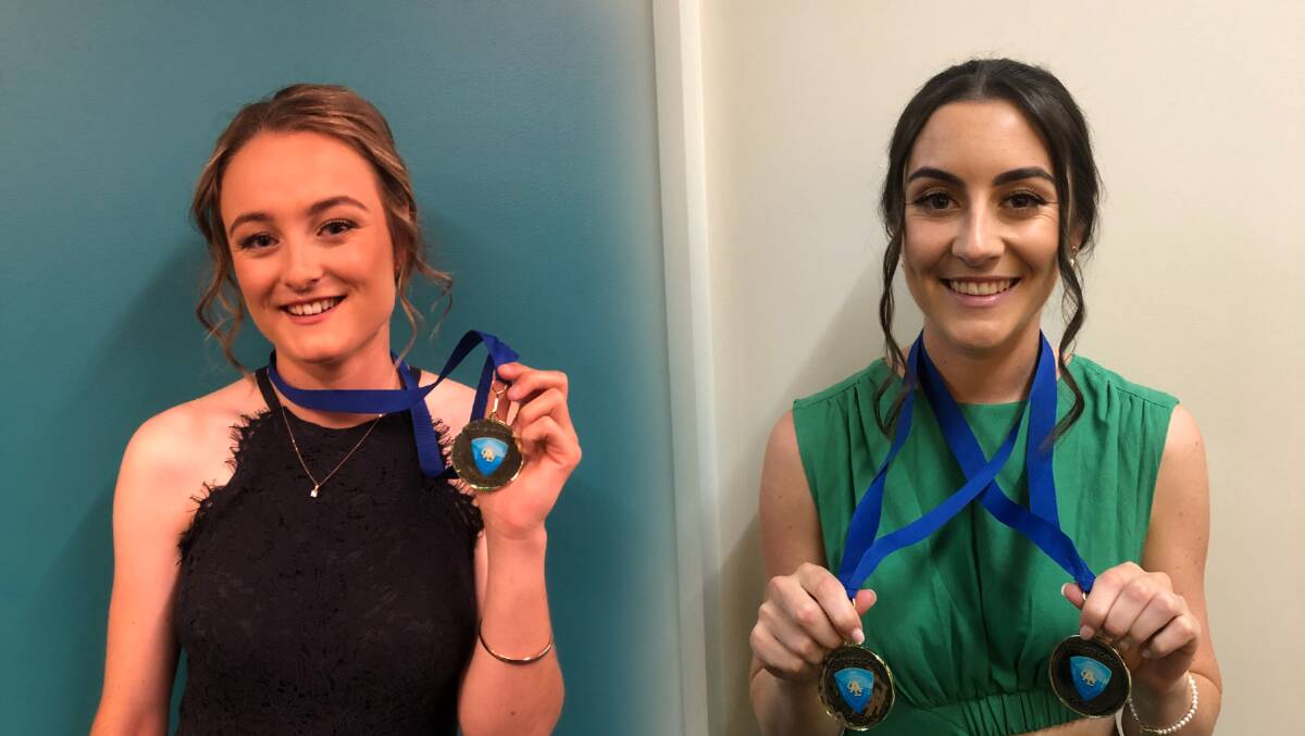 WINNERS: Longerenong College students Airley Mulraney and Megan Clothier both took home top awards at the April ceremony. Pictures: CONTRIBUTED