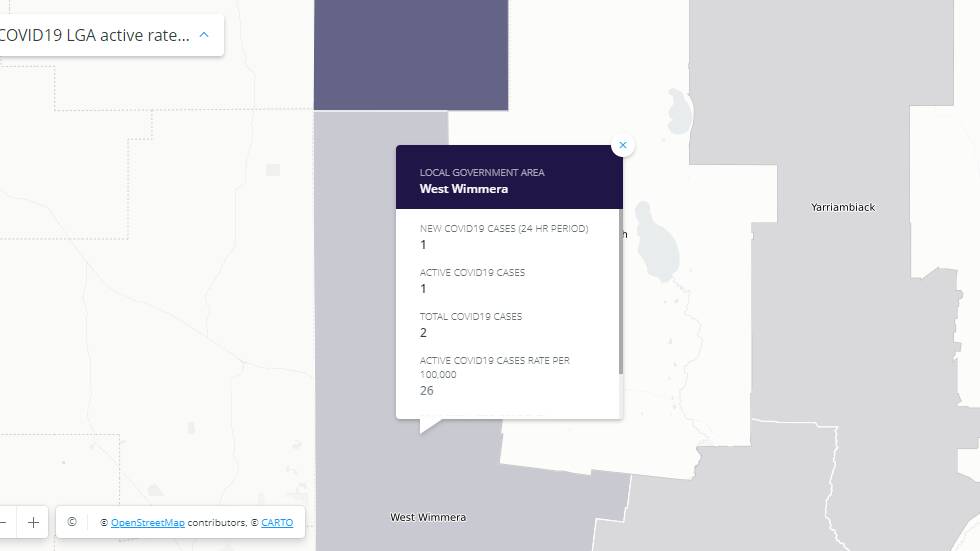 POSITIVE CASE: The Victorian government has assigned a positive case to the 3420 postcode in West Wimmera. 