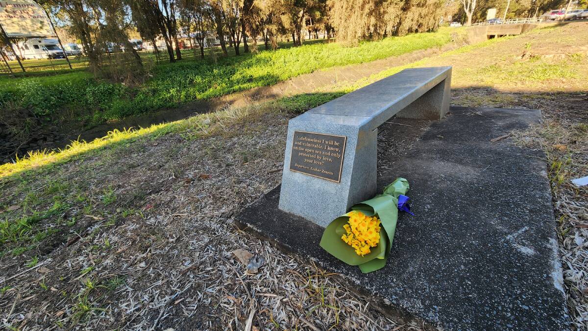 A memorial to Simone Strobel in central Lismore. Picture by Cathy Adams