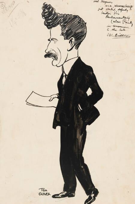 NED HOGAN: This caricature of the 30th Victorian Premier is in the National Portrait Gallery collection.