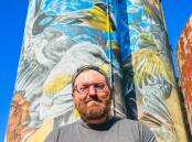 Artist Sam Bates, also known as SMUG, has given the silo a new lease of life. Picture Katelyn Tepper.