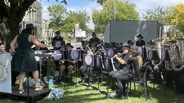 The Horsham Rural City Band played Sunday Sounds in May Park. Picture by Sheryl Lowe