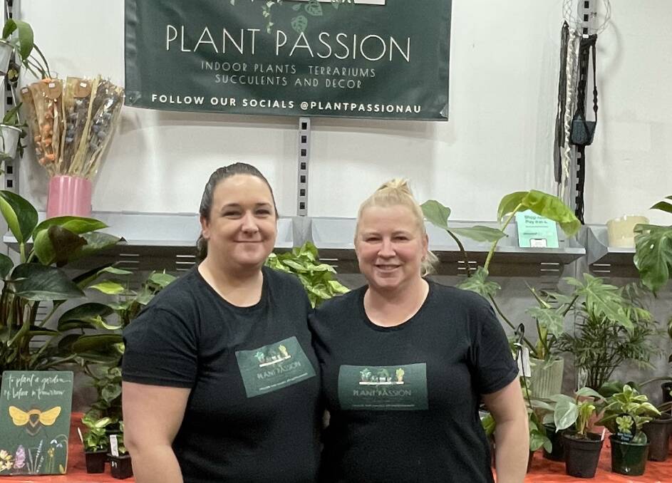Tegan Warren and Nicole Fischer on the opening day of Plant Passion. Picture by Sheryl Lowe