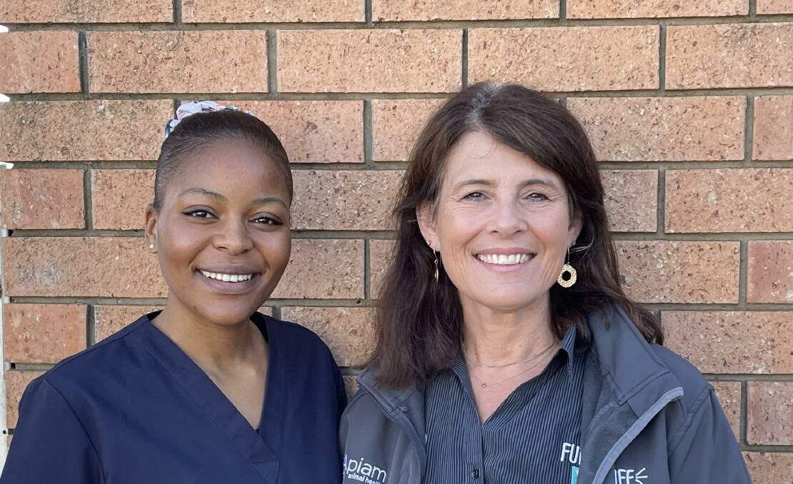 Dr Neo Diker from South Africa has joined the Horsham Veterinary Hospital. Dr Debbie Delahunty welcomed Dr Diker in April. Picture by Sheryl Lowe