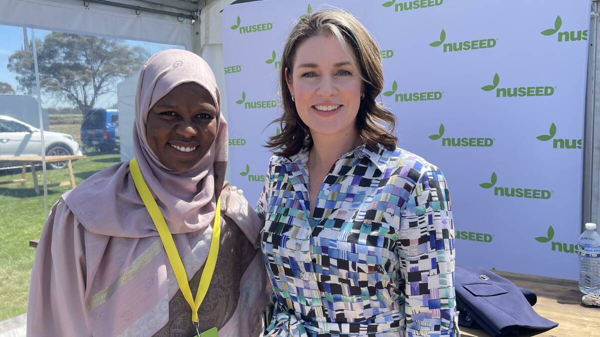 PHD student Ebtihal Mohamed wit Member for Lowan Emma Kealy MP at the NUSEED celebration. Picture by Sheryl Lowe