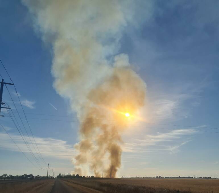 A managed burn off near Horsham with water tankers and personnel in attendance Picture by Sheryl Lowe