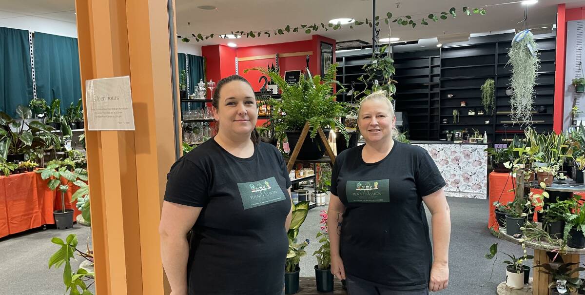 Tegan Warren and her sister-in-law Nicole Fischer picture at the front of Plant Passion, ready for the opening on Friday, June 30. Picture by Sheryl Lowe