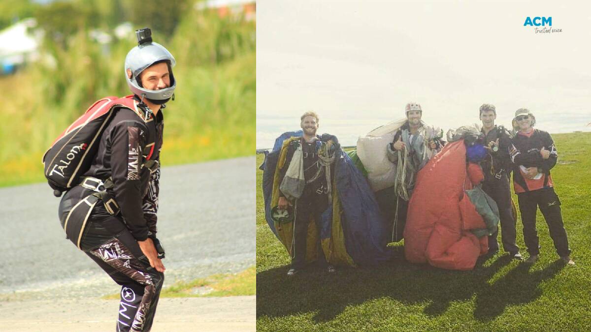 Heath Hateley before his skydiving accident. Picture Heath Hateley/Facebook