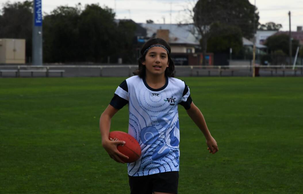 Horsham West Primary Schools' Chavi Sulic has been selected in the 12 Years and Under School Sport Victoria football team to compete at the National Championships in Albury from August 6-11. Picture by Lucas Holmes