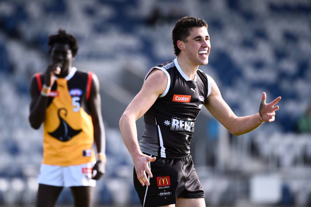 Former Horsham Saint Joel Freijah has been selected by the Western Bulldogs with the 45 overall pick in the 2023 AFL national draft. Picture by Adam Trafford