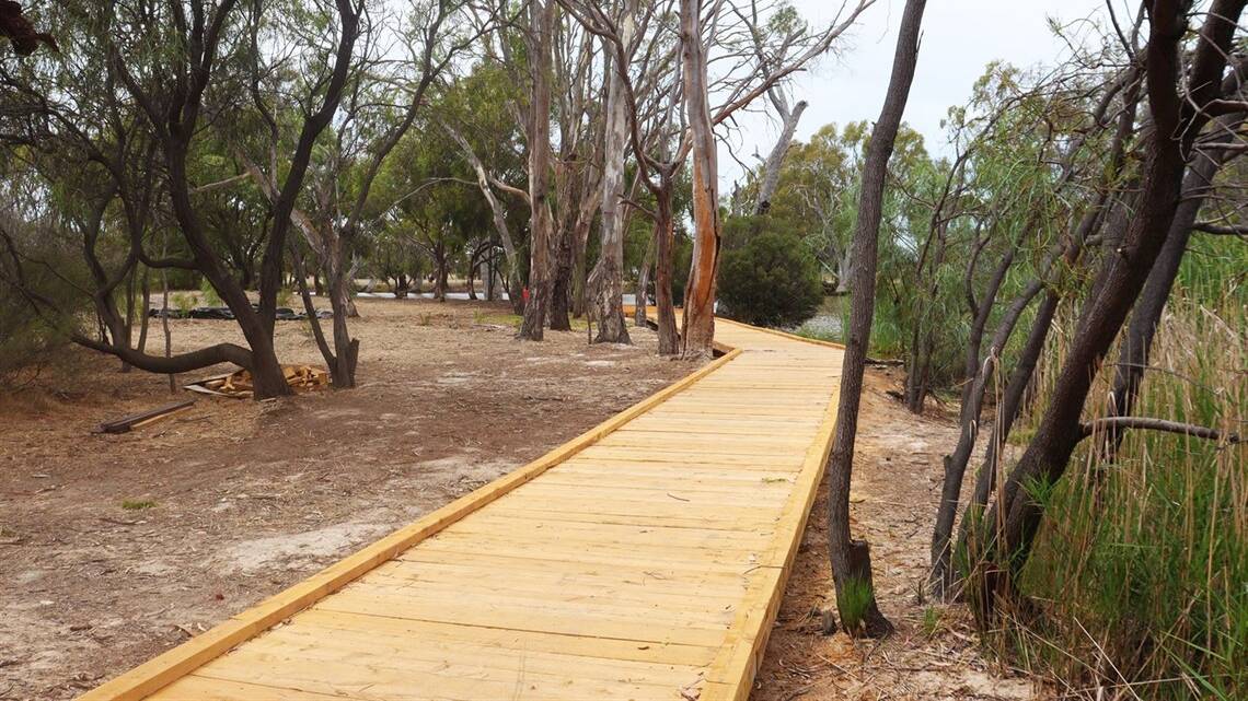 The new extension begins by the existing boardwalk adjacent to Finlayson Court and continues all the way to the river's edge. Picture supplied
