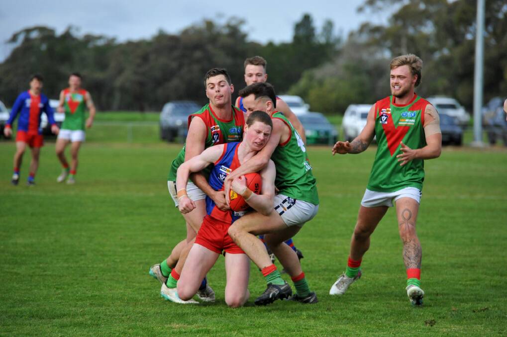 The Noradjuha Quantong Bombers vs the Rupanyup Panthers at Quantong Recreation Reserve in round 12 of the HDFNL on Saturday, July 15.