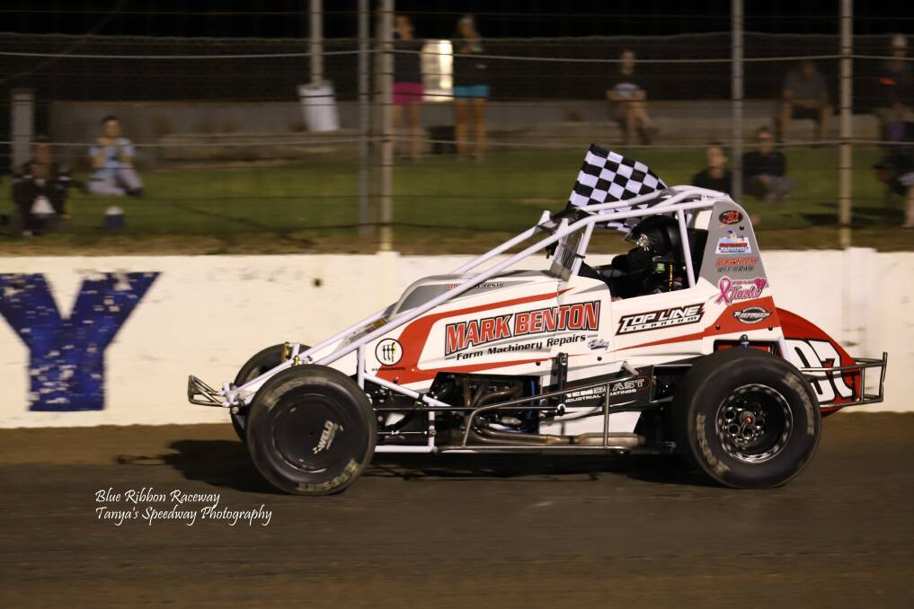 A sun kissed Blue Ribbon Raceway played host to a thrilling night of Speedway action. Picture supplied by Tanya Eastwood