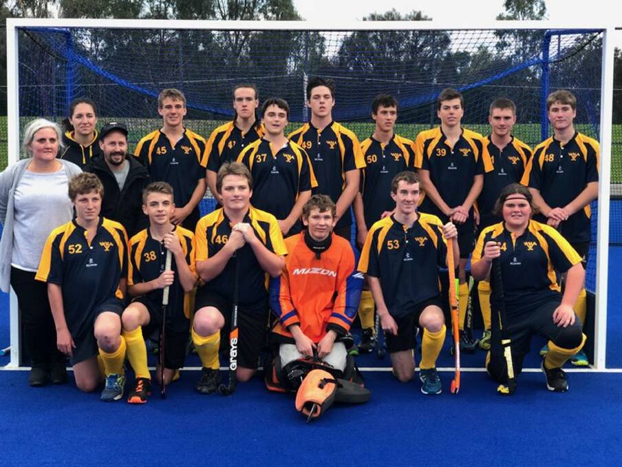 SO CLOSE: The U17 Boys, with team manager Nicole Dodson, coach Ellie Woods and assistant coach Simon Goodwin (l), produced great results.