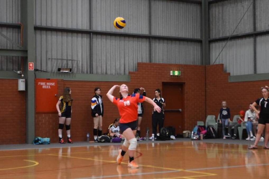 POWER: Kirah Smith with her distinctive serving style will be a key player for the Murtoa Lizards in Monday night's C grade finals.