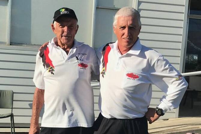 CLOSE CALL: Coughlin Park’s Aldo Leyonhjelm and Geoff Bald took the State Pairs title in the very last end from their Horsham City combatants.