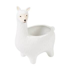 A llama potplant holder from Kmart. It's either a llama or a sloth at Kmart.