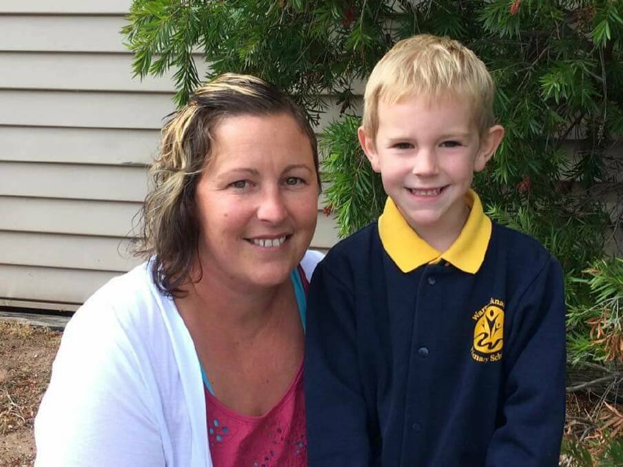 SUPPORT CONTINUES: The region has rallied for Linc Munro, 5, pictured with his mum Brooke Holland. Linc died on Saturday night.