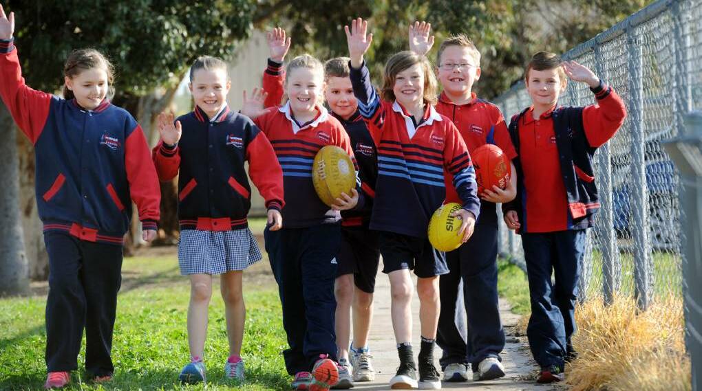EXERCISE: Horsham Primary School students were involved in walk to school month in October. Picture: PAUL CARRACHER