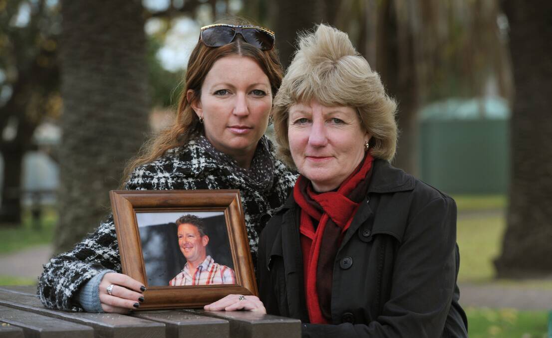 FRUITS OF HER LABOR: Nhill's Margaret Millington (right) with daughter Sallie and a photo of her late son Simon.