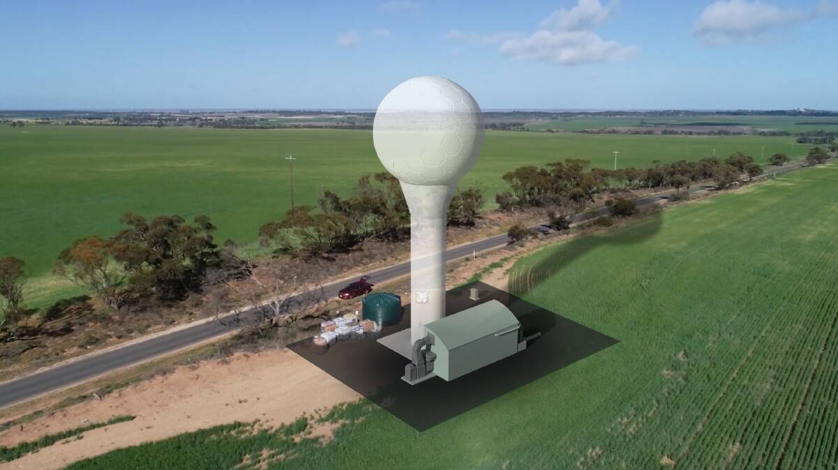 NEW TECHNOLOGY: An artist's impression of what the radar will look like at Pullut, south of Rainbow. Works have now started on the radar's base. Picture: CONTRIBUTED