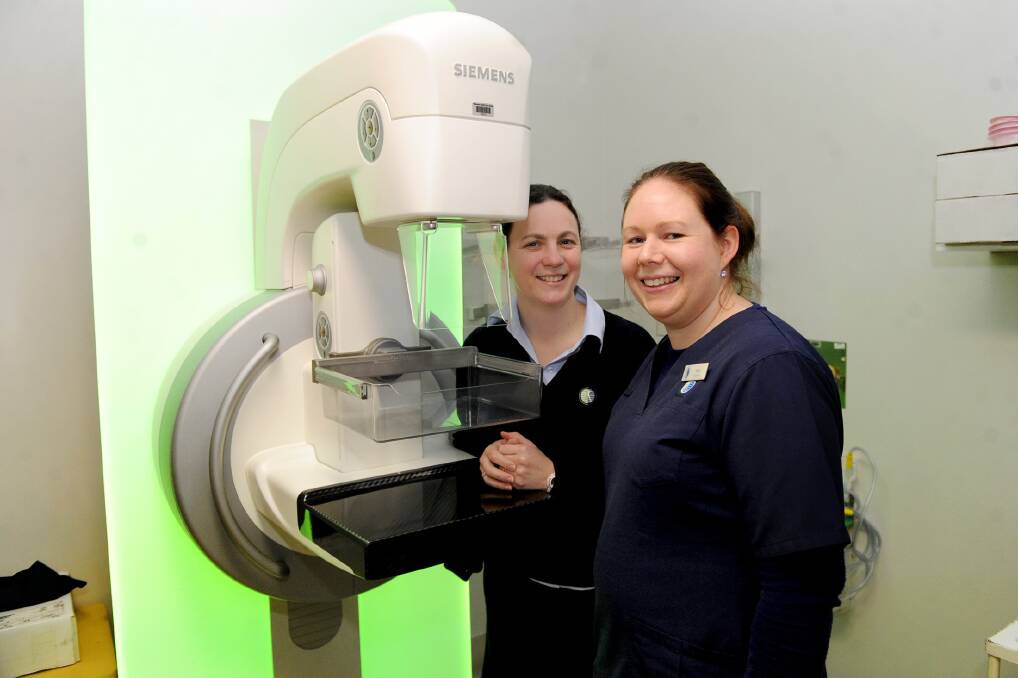 SCREENING: BreastScreen Victoria's Horsham clinic's chief radiographer Kristy Paine and mammographer Leah Jackson. Picture: SAMANTHA CAMARRI