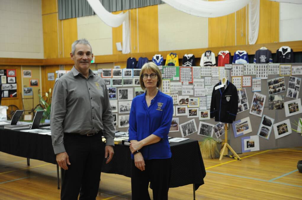 MEMORIBILIA: Longerenong College general manager John Goldsmith and librarian Jenny Blakeley prepare for the 130th celebrations. Picture: ERIN WITMITZ