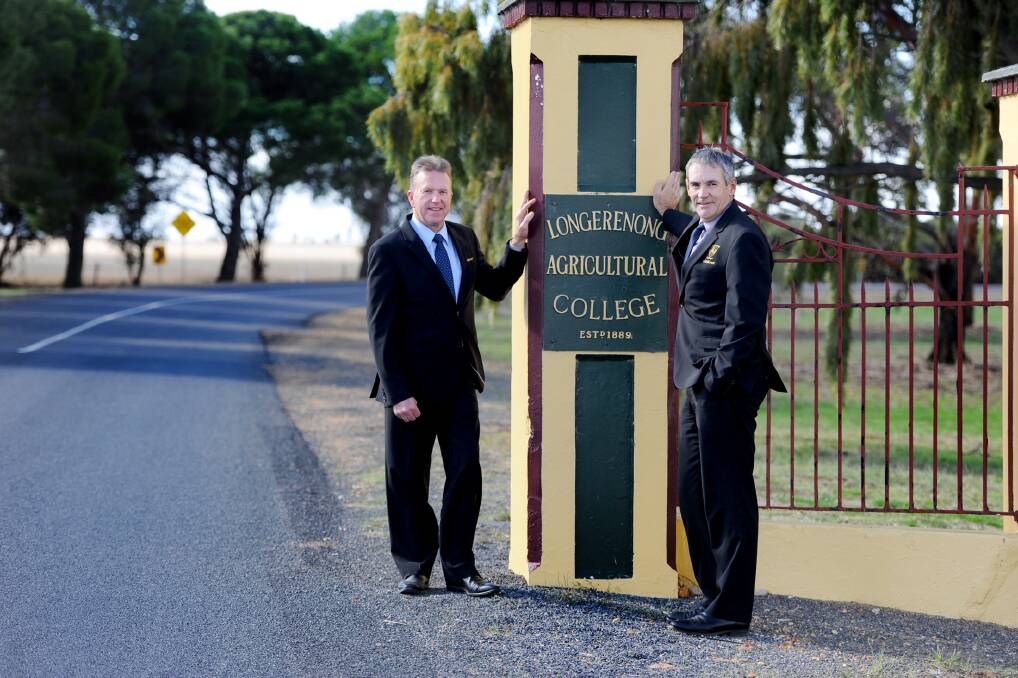 Skillinvest chief executive Darren Webster and Longerenong College head of campus John Goldsmith