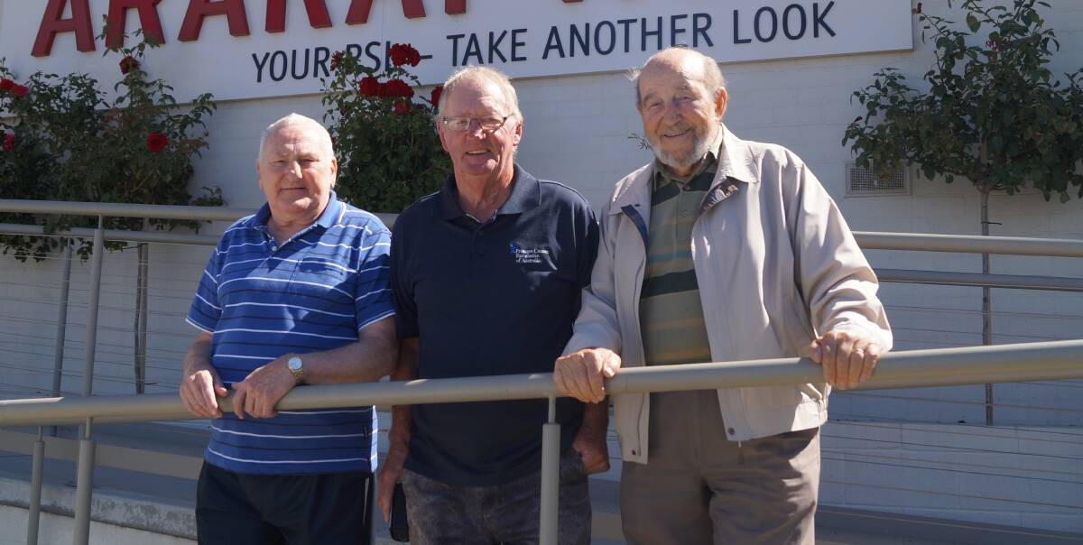 TALKING: Roger Phillis, Mervyn Fox and Frank Neulist Snr are part of Ararat's Prostate Cancer Support Group. Picture: Jeremy Venosta