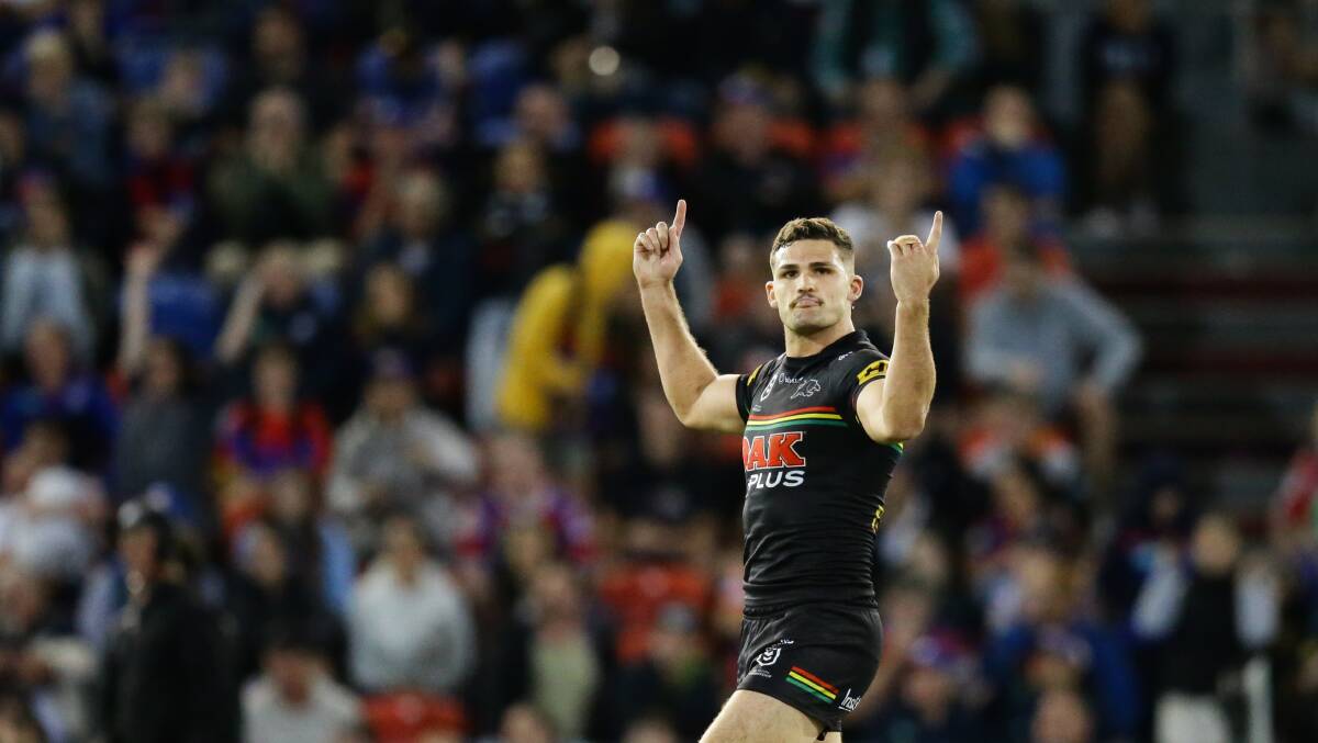 Nathan Cleary is among the favourites for the Clive Churchill Medal - provided he and Jarome Luai can get the better of Reece Walsh and the Broncos. Picture by Jonathan Carroll