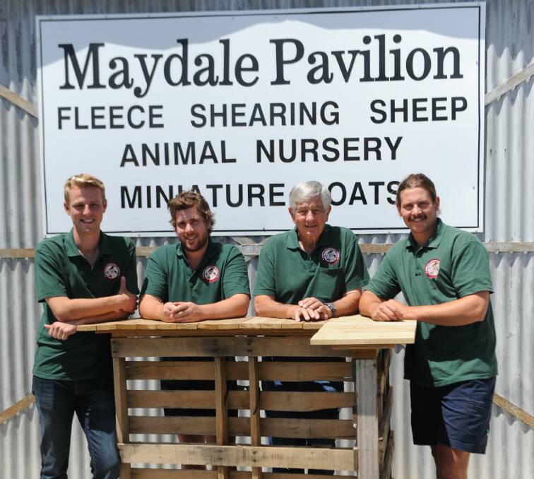 Horsham Agricultural Society president Zack Currie with Horsham Show 2019 co-ordinators Dalton Cross, Ian Walter and Dustin Cross. Picture: ELIZA BERLAGE