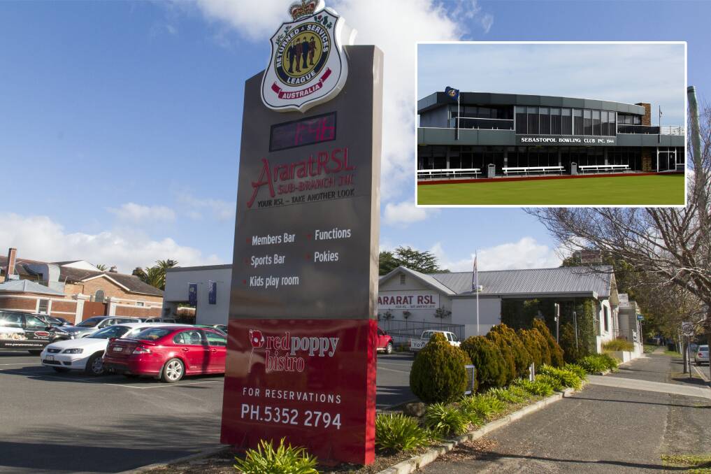 VICTIM: The Ararat RSL and the Sebastopol Bowling Club were the two venues hit by the armed robbers who stole more than $12,000 cash.