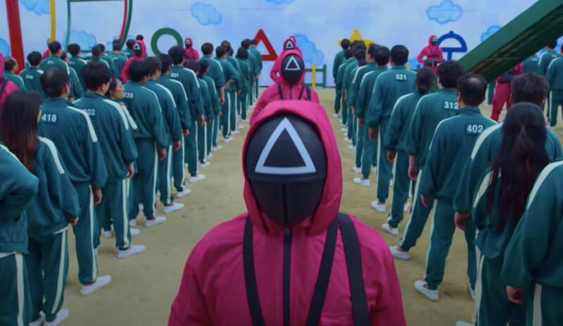 The masked guards of Netflix really punish those contestants who don't finish on Squid Game.
