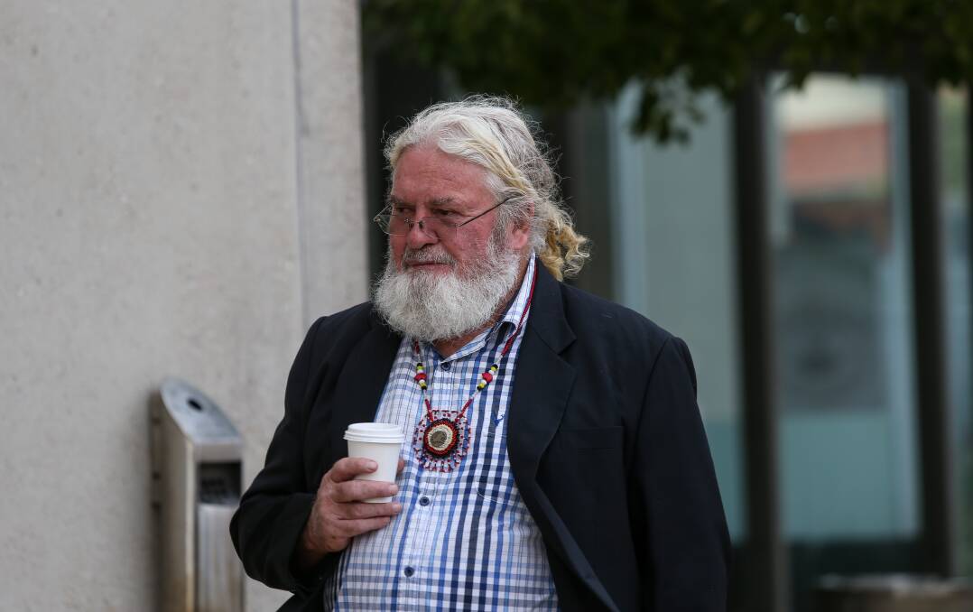 To be adjourned: Framlingham's Geoff Clark previously outside Warrnambool court. Picture: Anthony Brady