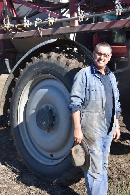 FREAK ACCIDENT: Natimuk farmer Michael Sudholz is back on his feet after a serious incident at harvest late last year. Picture: GREGOR HEARD 