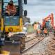 RAIL IMPROVEMENTS: Re-sleepering works are part of the rail upgrades, being carried out on the rail freight network.
